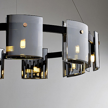 Подвесная люстра JANICE D80 Black Grey