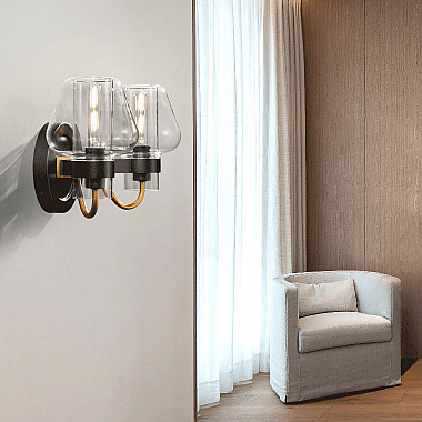 Бра MONTALEMBERT SCONCE BY Studios Черный, Прозрачный