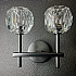 Бра Бра RH Boule de Cristal Double Sconce Brass Черный