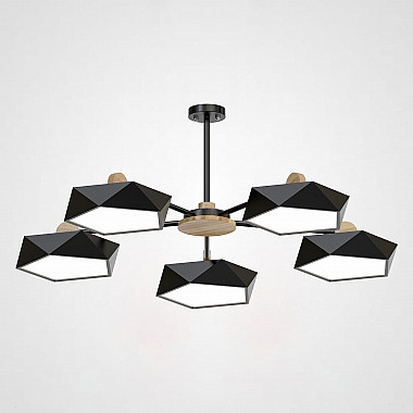 Подвесная люстра GEOMETRIC CH 5 черная