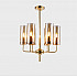 Люстра Hans-Agne Jakobsson Brass & Blue Glass Tube Chandelier Hans-Agne Jakobsson in 1970 6 Коричневый