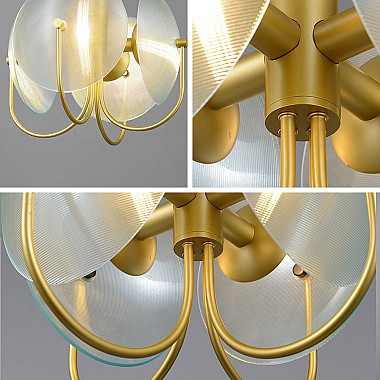 Подвесная люстра REFLEX-B Золото, Прозрачный