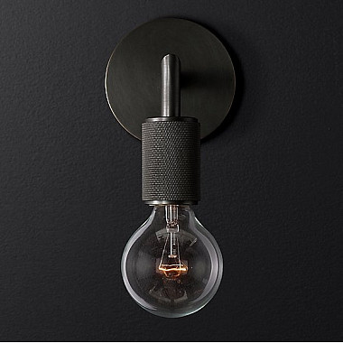 Бра RH Utilitaire Single Sconce Black