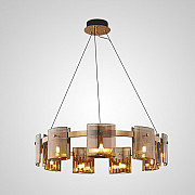 Подвесная люстра JANICE D80 Brass Amber