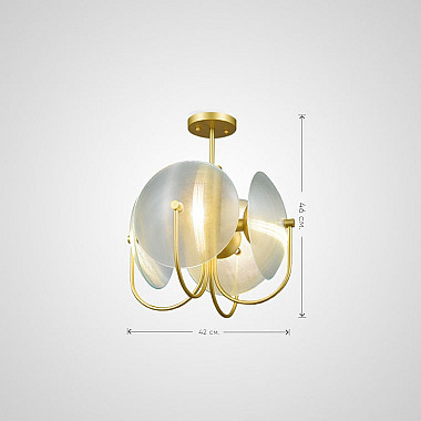 Подвесная люстра REFLEX-B Золото, Прозрачный