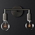 Бра RH Utilitaire Double Sconce Black