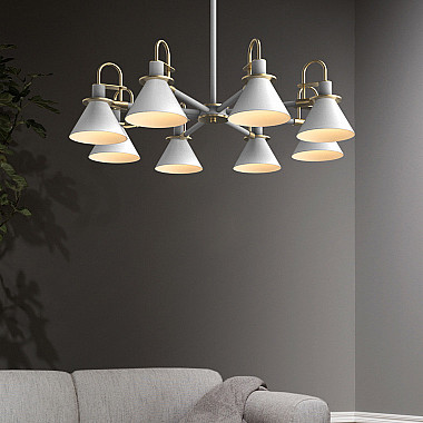 Люстра на штанге CODA D88 White