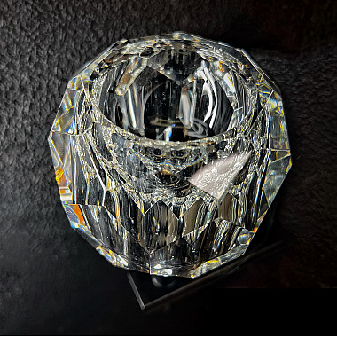 Бра Бра RH Boule de Cristal Double Sconce Brass Черный