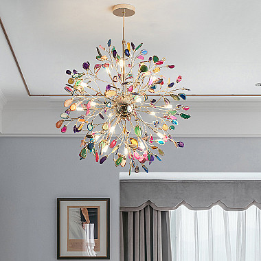 Люстра на штанге AGATE 8 Purple 18