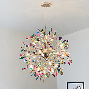 Люстра на штанге AGATE 8 Purple 18