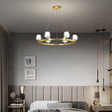 Подвесная люстра ILIANA CH D60 Brass Black