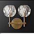 Бра Бра RH Boule de Cristal Double Sconce Brass