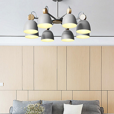 Потолочная люстр на штанге ROLLA 6 Gray