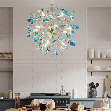 Люстра на штанге AGATE 8 Purple 18