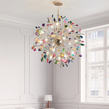 Люстра на штанге AGATE 8 Purple 18