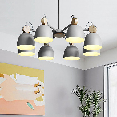 Потолочная люстр на штанге ROLLA 6 Gray