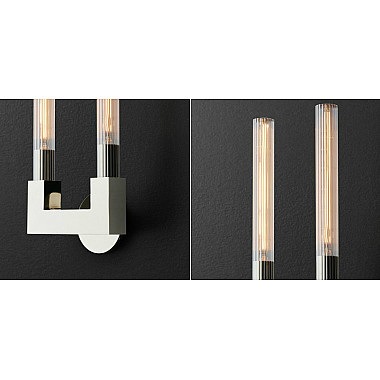 Бра RH CANNELLE wall lamp DOUBLE Sconces Chrome