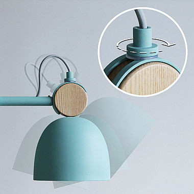 Потолочная люстр на штанге ROLLA 6 Gray