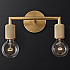 Бра RH Utilitaire Double Sconce Brass