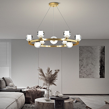 Подвесная люстра ILIANA CH D60 Brass Black