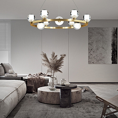 Подвесная люстра ILIANA CH D60 Brass Black