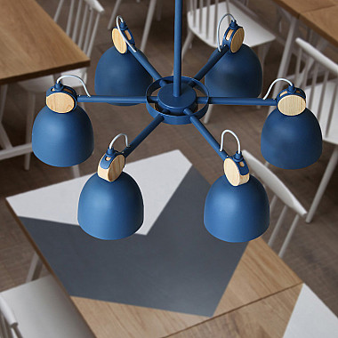 Потолочная люстр на штанге ROLLA 6 Gray