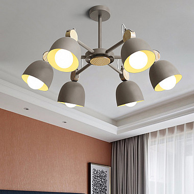 Потолочная люстр на штанге ROLLA 6 Gray