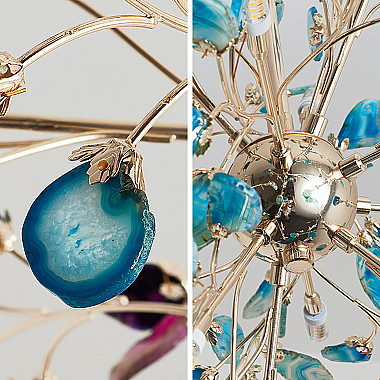 Люстра на штанге AGATE 8 Purple 18