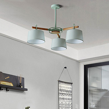 Потолочная люстра на штанге EVEN 6 Green