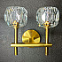 Бра Бра RH Boule de Cristal Double Sconce Brass