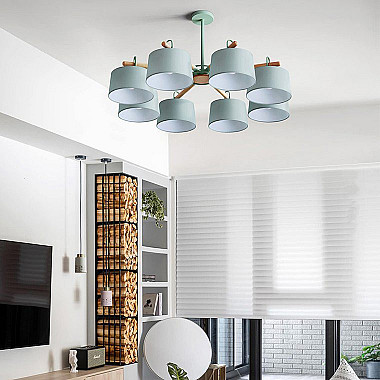 Потолочная люстра на штанге EVEN 6 Green