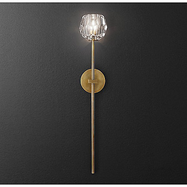 Бра RH Boule de Cristal Long Sconce Brass