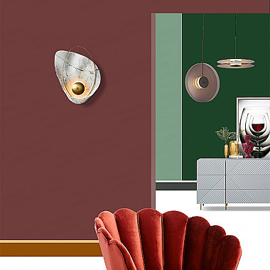 Настенный светильник CLAM Белый мрамор