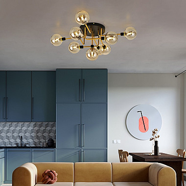 Подвесная люстра NEXO 5 Прозрачный, Серебро