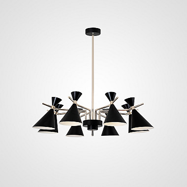 Люстра на штанге FRANKA D100 8 lamps Black