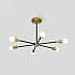 Люстра на штанге SPUTNIK D65 Gold/Black tubes