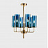 Люстра Hans-Agne Jakobsson Brass & Blue Glass Tube Chandelier Hans-Agne Jakobsson in 1970 8 Синий