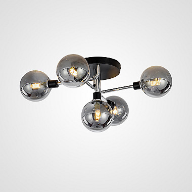 Подвесная люстра NEXO 5 Прозрачный, Серебро