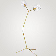 Торшер Сrumpled Glass Bubble gold