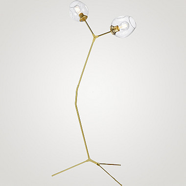 Торшер Сrumpled Glass Bubble gold