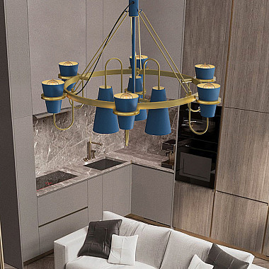 Подвесная люстра REINAR B D78 Blue