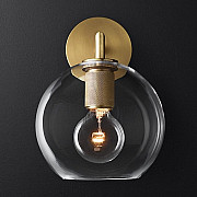 Бра RH Utilitaire Globe Shade Single Sconce Brass