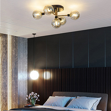 Подвесная люстра NEXO 5 Прозрачный, Серебро