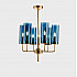 Люстра Hans-Agne Jakobsson Brass Blue Glass Tube Chandelier Hans-Agne Jakobsson in 1970 6 Синий