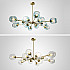 Люстра на штанге MARINE D104 10 lamps Gold/Blue