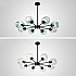 Люстра на штанге MARINE D104 10 lamps Gold/Blue