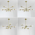 Люстра на штанге MARINE D104 10 lamps Gold/Blue