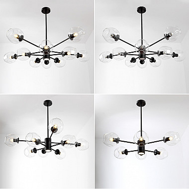 Люстра на штанге MARINE D104 10 lamps Gold/Blue
