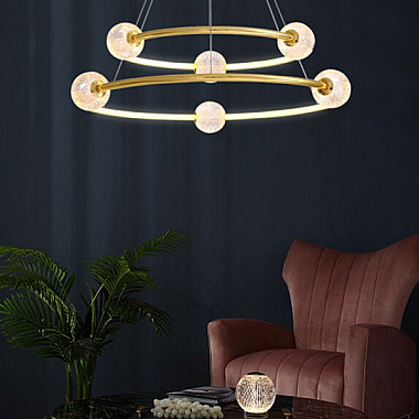 Подвесная люстра STORMS CH D89 Gold