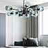 Люстра на штанге MARINE D104 10 lamps Gold/Blue